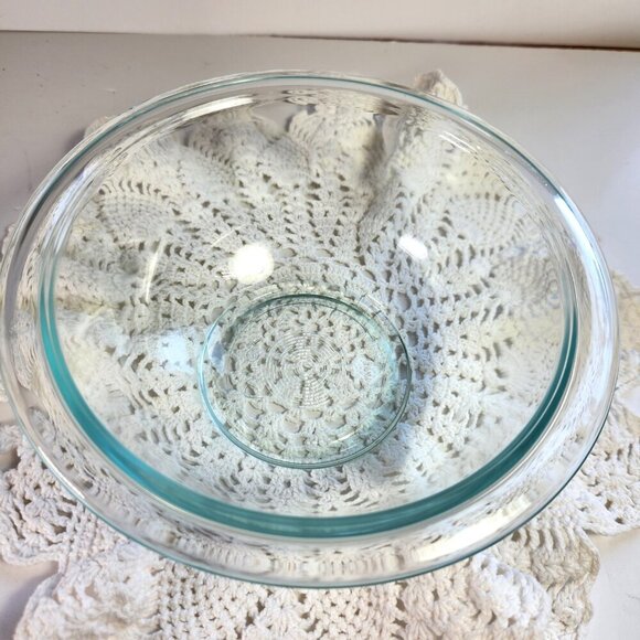 Pyrex Bowl Blue Tint 1 Quart Tempered Glass Bowl Dish 950 ml Microwave Safe - Picture 2 of 7